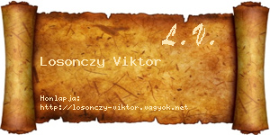 Losonczy Viktor névjegykártya